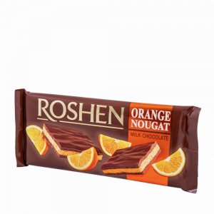 Ciocolata Roshen Nougat, cu Umplutura de Portocale, 90 g, Ciocolata Nougat, Ciocolata cu Umplutura de Portocale, Ciocolata Roshen, Ciocolata Roshen Nougat cu Umplutura de Portocale, Roshen Nougat, Ciocolata Desert