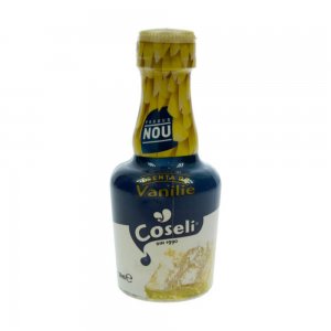 Esenta de Vanilie Coseli, 38 ml, Esente pentru Prajituri, Esenta de Vanilie pentru Prajituri, Coseli Esente de Vanilie, Esenta Vanilie pentru Deserturi, Esente Sticlute Coseli, Esenta cu Aroma de Vanilie, Sticluta cu Esenta de Vanilie