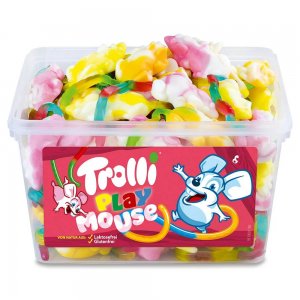 Set 75 Jeleuri de Fructe Trolli, Forma de Soricei, 1200 g Set 75 Jeleuri de Fructe Trolli, Forma de Soricei, 1200 g