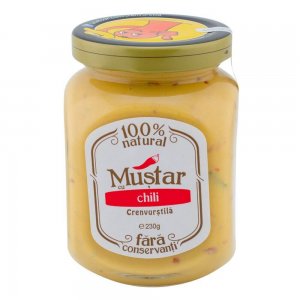 Mustar cu Chilli Crenvurstila, 230 g, Mustaruri, Mustar Iute, Mustar Picant, Mustar cu Ardei Iute, Mustaruri cu Chilli, Crenvurstila Mustar, Mustar cu Chilli Crenvurstila, Crenvurstila Mustaruri, Mustar Chilli fara Conservanti, Mustaruri Picante cu Chilli