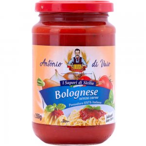 Sos pentru Paste Antonio Di Vaio Bolognese, 350g, Sos Paste, Sos Bolognese, Sos pentru Paste, Sos Paste Antonio Di Vaio, Sos Bolognese pentru Paste, Sos Paste Fara Carne, Sos Paste Tomate, Sos Pentru Paste Gata Preparat