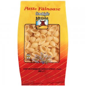Paste Fainoase Baneasa Conchiglie, 400 g, Paste Baneasa, Paste Fainoase Tip Conchiglie, Paste Fainoase Tip Conchiglie, Paste Baneasa Conchiglie 400 g, Paste Baneasa Tip Scoici, Baneasa Paste fara Ou