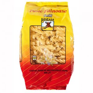 Paste Fainoase Baneasa Fusilli, 400 g, Paste Baneasa, Paste Fainoase Fusilli 400 g, Paste Fainoase fara Ou Baneasa, Paste Spiralate Baneasa Fusilli 400 g, Paste Baneasa Spirale, Baneasa Paste fara Ou