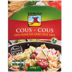 Cus-Cus Baneasa, 500 g, Cous-Cous, Cous-Cous fara Ou, Cus Cus din Grau, Cous Cous din Grau, Cous Cous din Gris, Cus Cus din Gris, Cuscus, Cus-Cus Faina de Grau Dur, Cous-Cous din Faina de Grau Dur