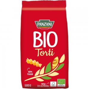 Paste Fainoase Bio Torti Panzani, 500 g, Paste Panzani, Paste Torti, Paste pentru Gatit, Paste Fainoase Torti, Paste Bio, Torti, Torti Bio
