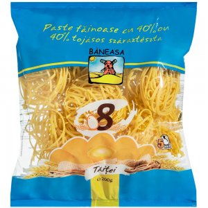 Taitei cu 8 Oua Baneasa, 200 g, Taitei Baneasa, Baneasa Taitei Cuiburi, Taitei cu Ou, Taitei Cuib cu Oua, Paste Baneasa, Paste Fainoase, Taitei la Punga, Fidea Taitei, Paste Tip Taitei, Taitei Clasici, Fidea Grau, Taitei Grau