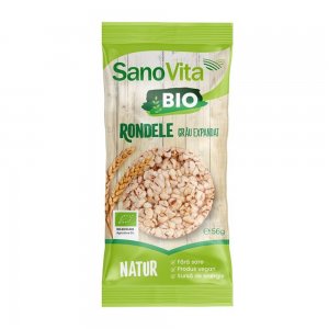Rondele Simple din Grau Bio Sano Vita, 56g, Rondele Sarate, Rondele Grau, Rondele Grau Sano Vita, Rondele Simple de Grau, Rondele Simple din Grau, Rondele Grau Clasice, Rondele Bio din Grau