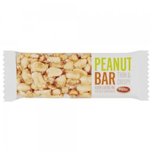 Baton cu Arahide si Miere Pellito, 2 Felii, 35 g, Batoane cu Arahide si Miere, Batoane Arahide, Batoane cu Alune, Baton Alune, Baton cu Alune, Baton Vegetarian, Batoane Vegetariene, Batoane Fara Gluten