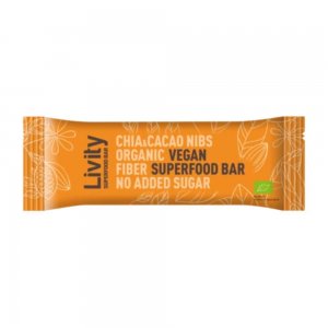 Baton cu Chia Livity Protein Chia&Cacao Nibs, 46 g, Batoane Livity Protein cu Chia, Batoane Dietetice Livity Protein, Batoane cu Fibre si Proteine pentru Diete, Batoane Nutritive fara Zahar, Batoane fara Calorii Baton cu Chia Livity Protein Chia&Cacao Nibs, 46 g, Batoane Livity Protein cu Chia, Batoane Dietetice Livity Protein, Batoane cu Fibre si Proteine pentru Diete, Batoane Nutritive fara Zahar, Batoane fara Calorii