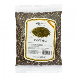 Seminte Chia AROMA Spice, 1 Kg, Seminte de Chia, Seminte Chia pentru Mic de Jun, Seminte Chia pentru Deserturi, Seminte Chia pentru Gustari, Seminte Naturale de Chia, Seminte Crude de Chia, Seminte Chia 1 Kg, Seminte de Chia pentru Gatit