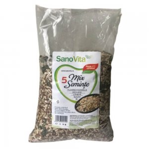 Mix 5 Seminte Sano Vita, 1 kg, Amestec Seminte, Mix de Seminte, Mix Seminte, Amestec 5 Seminte, Amestec de Seminte, Seminte Sano Vita, Sano Vita Mix Seminte, Amestec de 5 Seminte, Amestec Seminte Floarea Soarelui, Amestec Seminte Dovleac