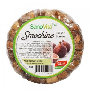 Smochine Uscate Sano Vita, 250g, Gustare Sanatoasa, Fructe Uscate Sano Vita, Fructe Uscate Pentru Prajituri, Smochine Deshidratate Ieftine