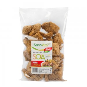 Soia Felii Sano Vita, 300g, Punga de Soia pentru Preparate, Felii Soia pentru Preparate de Post, Soia Sano Vita, Soia de Calitate, Punga de Soia Felii