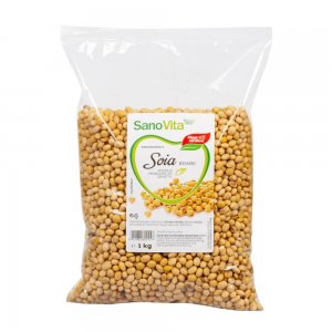 Soia Boabe Calitatea II Sano Vita, 1 Kg, Punga de Soia pentru Preparate, Boabe Soia 1Kg,  Boabe Soia pentru Preparate de Post, Soia Sano Vita, Soia Calitate II