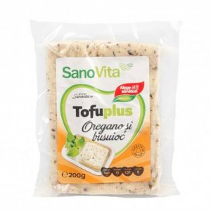 Tofuplus cu Busuioc si Oregano Sano Vita, 200g, Branza Vegetala cu Busuioc, Branza Tofu cu Aroma, Branza Tofu Sano Vita, Branza Tofu Ieftina