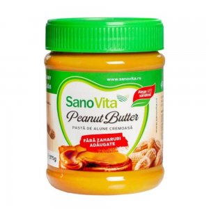 Unt de Alune Cremos fara Zahar  Sano Vita, 375g, Gustare Tartinabila, Unt Cremos Dulce, Borcan de Unt de Alune, Unt Cremos Sano Vita Unt de Alune Cremos fara Zahar  Sano Vita, 375g, Gustare Tartinabila, Unt Cremos Dulce, Borcan de Unt de Alune, Unt Cremos Sano Vita