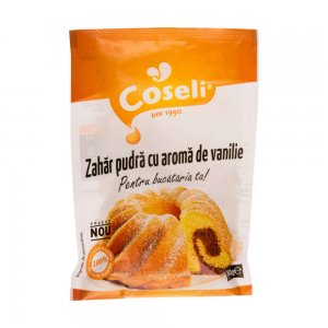 Zahar Pudra cu Aroma de Vanilie Coseli, 80 g, Zahar Pudra la Plic, Plic de Zahar Pudra, Zahar Pudra pentru Prajituri, Zahar Pudra Alimentar, Zahar Pudra Vanilinat, Zahar Vanilinat, Zahar Pudra Plicuri, Plicuri de Zahar Pudra, Zahar Vanilat