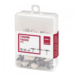 Pioneze din Inox Deli, 100 Buc/Set, Pioneze, Pioneze Inox Pioneze Deli Inox, Set de Pioneze, Set de Pioneze Inox, Set de Pioneze Deli, Pioneze pentru Birou, Pioneze Birou, Pioneze Decorative 