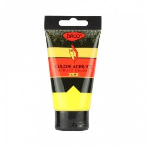 Vopsea Acril Galben Citron DACO, 75 ml, Tempera Acrilica, Culori Acrilice, Vopsea Acrilica, Tempera Acril, Vopsele Acrilice, Vopsea Culoare Galben Citron, Acril, Acril Galben Citron, Culori Acril