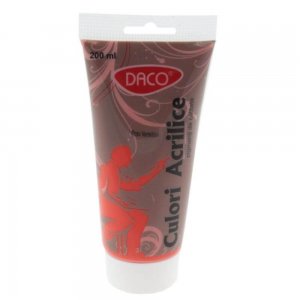 Vopsea Acril DACO Rosu Vermilion, 200 ml, Tempera Acrilica, Culori Acrilice, Vopsea Acrilica, Vopsele Acrilice, Tempera Acril, Vopsea Rosie, Acrilica Rosie, Acril Culoare Rosie, Culori pentru Pictat, Culori Pictura, Culori pentru Desen