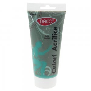Vopsea Acril DACO Verde Viridian, 200 ml, Tempera Acrilica, Culori Acrilice, Vopsea Acrilica, Vopsele Acrilice, Tempera Acril, Vopsea Verde Viridian, Acrilica Verde, Acril Culoare Verde, Culori pentru Pictat, Culori Pictura, Culori pentru Desen