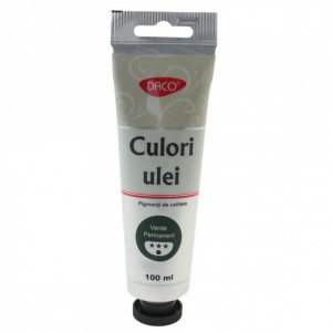 Vopsea Ulei Verde Permanent DACO, 100 ml, Culoare Ulei, Vopsele Ulei, Acuarele, Culori Ulei, Vopsea Ulei, Culori pentru Pictura, Culori Ulei Verde Permanent, Vopsele Ulei Verde Permanent, Culori de Ulei