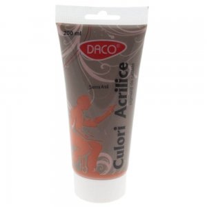 Vopsea Acril DACO Siena Arsa, 200 ml, Tempera Acrilica, Culori Acrilice, Vopsea Acrilica, Vopsele Acrilice, Tempera Acril, Vopsea Siena Arsa, Acrilica Siena, Acril Culoare Siena Arsa, Culori pentru Pictat, Culori Pictura, Culori pentru Desen