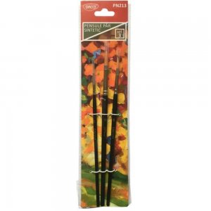 Pensule DACO, Varf Rotund cu Par Sintetic, 3 Buc/Set, Pensula Pictura, Pensule Pictura, Pensule DACO, Pensule Pictura DACO, Pensule Par Sintetic, Pensula Par Sintetic, Pictura, Pensule Pictura Acrilice, Pensule Pictura Tempera, Pensule Varf Rotund