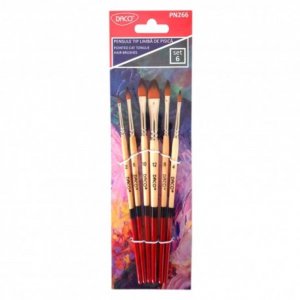 Pensule DACO, 6 Buc/Set, Varf Ascutit Tip Limba de Pisica cu Par Sintetic, Pensule Pictura, Pensule Daco, Pensule Pictura Daco, Pensule Par Sintetic, Pensule Pictura Tempera, Pensule Limba de Pisica, Pensula Limba de Pisica, Pensule Varf Ascutit
