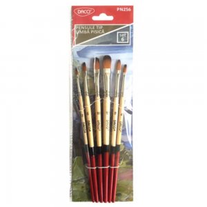 Pensule DACO, 6 Buc/Set, Varf Tip Limba de Pisica cu Par Sintetic, Pensule Pictura, Pensule Daco, Pensule Pictura Daco, Pensule Par Sintetic, Pensula din Par Sintetic, Pensule Pictura Tempera, Pensule Limba de Pisica, Pensula Limba de Pisica