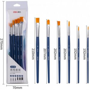 Set 6 Pensule, Deli, Par Sintetic, Diverse Dimensiuni si Forme, Pensule Par Sintetic Deli, Set de Pensule Deli, Pensule Sintetice Deli,  Accesorii Pentru Pictura Set 6 Pensule, Deli, Par Sintetic, Diverse Dimensiuni si Forme, Pensule Par Sintetic Deli, Set de Pensule Deli, Pensule Sintetice Deli,  Accesorii Pentru Pictura