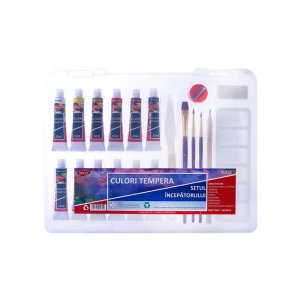 Setul Incepatorului Tempera Daco, 21 Piese, Non-Toxic, Culori Lavabile, Culori Tempera, Tempera Tub, Vopsea Tempera, Vopsele Tempera, Tempera Pictura, Tempera pentru Pictura, Culoare Tempera Alba, Tempera Desen, Tempera pentru Desen, Acuarele Tempera