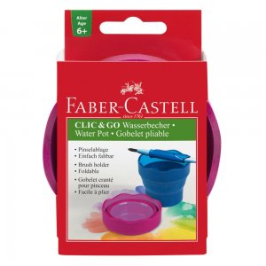 Recipient Apa Faber-Castell Click-Go, 9.7x3.8x13.2 cm, Roz, Faber-Castell Recipiente Apa Click-Go, Faber Castell Recipiente Apa, Recipiente si Cutii Apa pentru Pensule Pictura, Suport Pensule, Cani pentru Desen, Borcan pentru Pensule Recipient Apa Faber-Castell Click-Go, 9.7x3.8x13.2 cm, Roz, Faber-Castell Recipiente Apa Click-Go, Faber Castell Recipiente Apa, Recipiente si Cutii Apa pentru Pensule Pictura, Suport Pensule, Cani pentru Desen, Borcan pentru Pensule