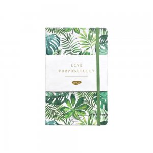 Agenda Dictando Nedatata DACO Live Purposefully, 160 File, 13x20.5 cm, Format A6, 70 g/m², cu Elastic, Multicolor, Agenda Nedatata cu Elastic, Agende cu 160 de Foi, Agenda cu Model si 160 File, Agende de Birou cu 160 File, Agenda de Birou cu Elastic