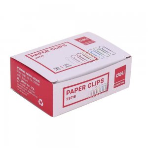 Agrafe Metalice Colorate Deli, 33 mm, 100 Buc/Cutie, Set Agrafe Colorate de Metal, Set Agrafe Metal Colorate, Set Agrafe Birou Colorate, Set Agrafe Colorate de Birou, Set Agrafe pentru Birou, Set Agrafe Hartii, Set Agrafe pentru Hartii