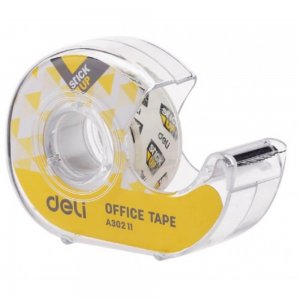 Dispenser cu Banda Adeziva Deli, 18mm x 7.62m, Suport Banda Adeziva, Suporturi si Dispensere cu Banda Adeziva, Deli Dispenser Banda Adeziva, Dispenser Banda Scotch, Suport si Dispenser Banda Scotch, Dispensere Scotch pentru Birou