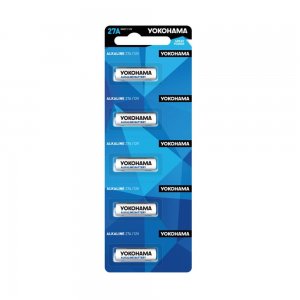 Set 5 Baterii Alcaline Yokohama 27A, 12V, Ambalate in Blister, Baterii Yokohama 27A, Baterii Yokohama Alkaline, Set Baterii 27A, Set Baterii 12V, Baterii Tip 27A, Baterii pentru Jucarii, Baterii pentru Ceas, Baterii pentru Chei
