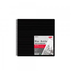 Bloc pentru Schite Daco, 25x25 cm, 80 File, 110 g/m², Hartie Neagra, Bloc Schite Daco, Bloc Schite, Bloc Schite Foi Negre, Bloc Schita Negru, Bloc de Desen, Materiale Arta, Bloc pentru Desen si Schite in Tonuri Deschise, Bloc Desen Foi Negre pentru Pastel