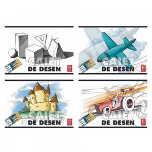 Caiet Desen PIGNA, 16 File, Coperta Policromie, Caiete Desen, Bloc de Desen, Bloc Desen Schite, Caiet de Schite, Caiet Pictura, Caiete Pictura, Caiete de Schite, Caiet Desen Tehnic