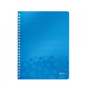 Caiet de Birou Spiralat A4 Aritmetica (AR) Leitz Wow , Coperta PP Albastru Metalizat, 80 File Caiet de Birou Spiralat A4 Aritmetica (AR) Leitz Wow , Coperta PP Albastru Metalizat, 80 File