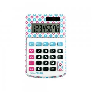 Calculator de Birou MILAN, 8 Digits, 120x78x21 mm, Alimentare Electronica, Corp din Plastic Multicolor, Calculatoare Birou, Calculator 8 Digits, Calculator 8 DG de Buzunar, Calculator de Birou MILAN, Calculatoare Buzunar, Calculator Portabil