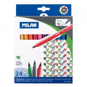 Set 24 Carioci Multicolore MILAN, Carioci Colorate, Carioci Multicolore, Set Carioci Multicolore MILAN, Carioci Lavabile, Marker Colorat, Markere Colorate, Carioci MILAN Colorate, Set Carioci MILAN Colorate, Instrumente de Scris