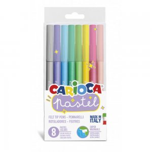 Set 8 Carioci Multicolore CARIOCA Pastel, 8 Culori, Carioci cu Varf Conic 1/3 mm, Carioci Multicolore, Carioci Pastel, Carioci Multicolore Pastel, Carioci cu Varf Conic, Carioci Copii, Carioci Scoala