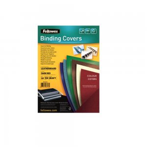 Set 100 Coperti Indosariere A4 Fellowes, Carton, 250 g/m², Rosu Inchis, Coperta A4 Indosariere, Coperta A4 Indosariat, Coperta pentru Indosariat, Coperti pentru Indosariat, Coperti Carton Indosariere, Coperti din Carton pentru Indosariat