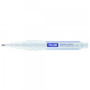 Corector Creion Milan, 7 ml, Varf cu Bila, Culoare Corp Alb, Corector Tip Creion, Instrumente de Scris si Corectat, Accesorii Corectat Birou, Accesorii Corectat Scoala, Corector pentru Scriere, Pasta Corectoare Fluida, Corector Fluid Scolari