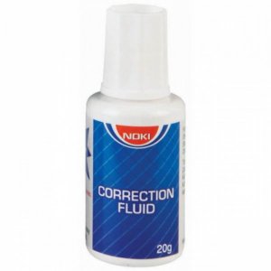 Corector Fluid Tip Pensula Noki, 20 ml, Corector Noki Alb, Corector pentru Pix, Corector Fluid pentru Pix, Corector pentru Scoala, Corector Tip Pensula pentru Scoala