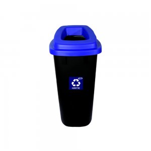 Pubela pentru Hartie Misavan, 120 L, Negru/Albastru, fara Capac, Cos de Gunoi pentru Colectare Selectiva, Material Plastic, Cos de Gunoi, Cos de Gunoi pentru Hartie, Cos de Gunoi Selectiv, Cos de Gunoi Misavan, Pubela Gunoi Misavan