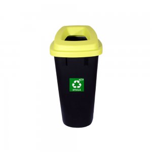 Pubela pentru Sticla Misavan, 120 L, Negru/Verde, Cos de Gunoi pentru Colectare Selectiva, Material Plastic, Cos de Gunoi, Cos de Gunoi pentru Sticla, Cos de  Gunoi Selectiv, Cos de Gunoi Misavan, Pubela Gunoi Misavan