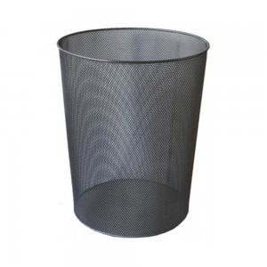 Cos Gunoi pentru Birou Ecada, 29x35 cm, Metalic, Negru, Cos de Gunoi Hartii, Cos pentru Hartii, Cos pentru Pungi si Hartii, Cos Gunoi, Cosuri Gunoi, Cos Birou, Cosuri Birou