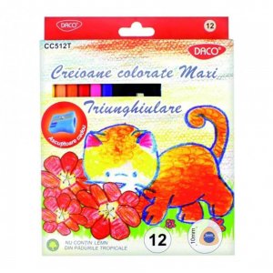 Set 12 Creioane Color DACO Maxi, Ascutitoare Inclusa, Corp din Lemn Triunghiular, 12 Culori Diferite, Set Creioane Colorate, Creioane Colorate, Creioane pentru Desen, Creioane Colorate pentru Scolari, Creioane de Colorat, Rechizite Scolare Set 12 Creioane Color DACO Maxi, Ascutitoare Inclusa, Corp din Lemn Triunghiular, 12 Culori Diferite, Set Creioane Colorate, Creioane Colorate, Creioane pentru Desen, Creioane Colorate pentru Scolari, Creioane de Colorat, Rechizite Scolare